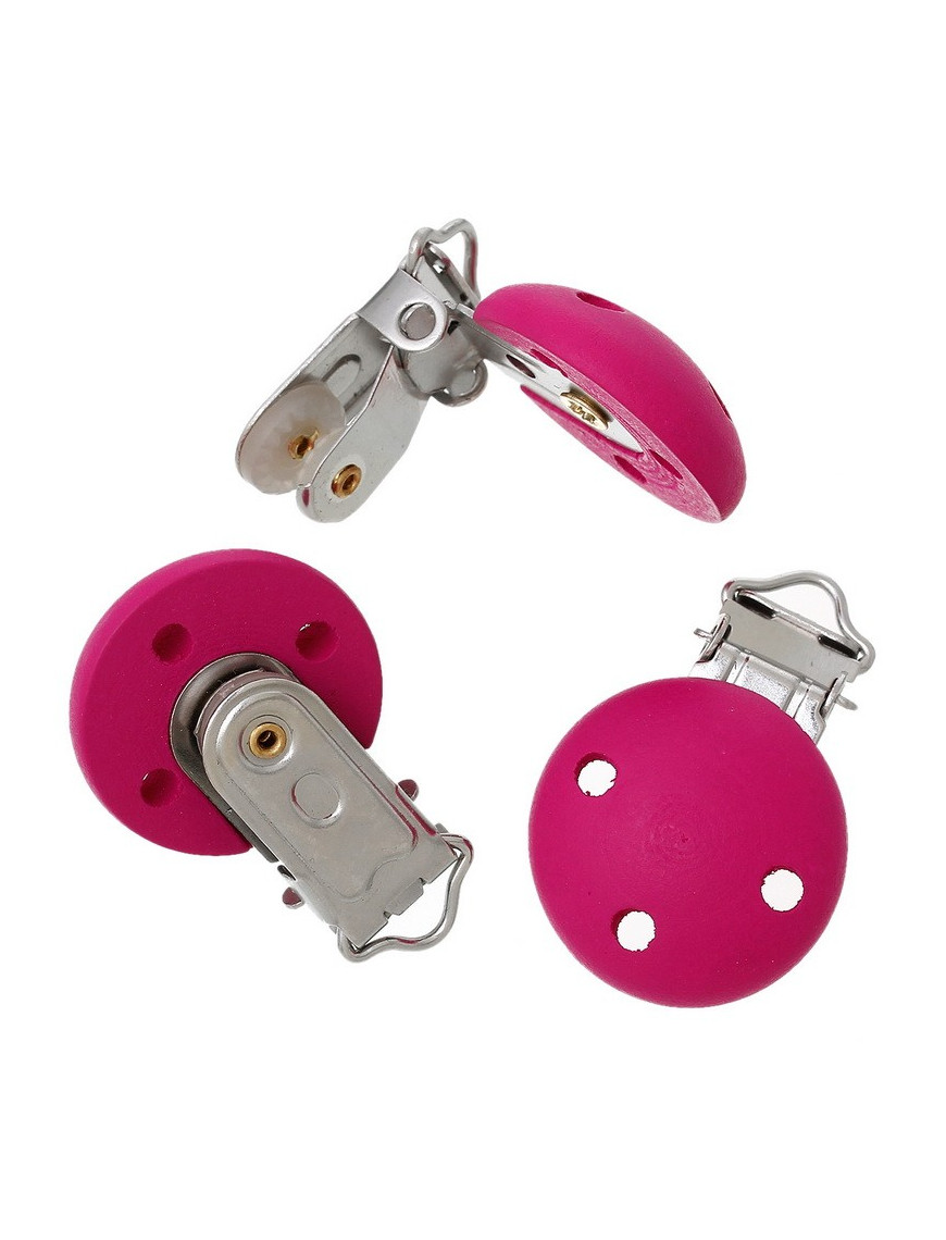6 Attaches Tétine En Bois Animaux – Clip Sucette Naturel, Motifs Mignons, Pour Bavoirs, Poussettes, Vêtements Bébé