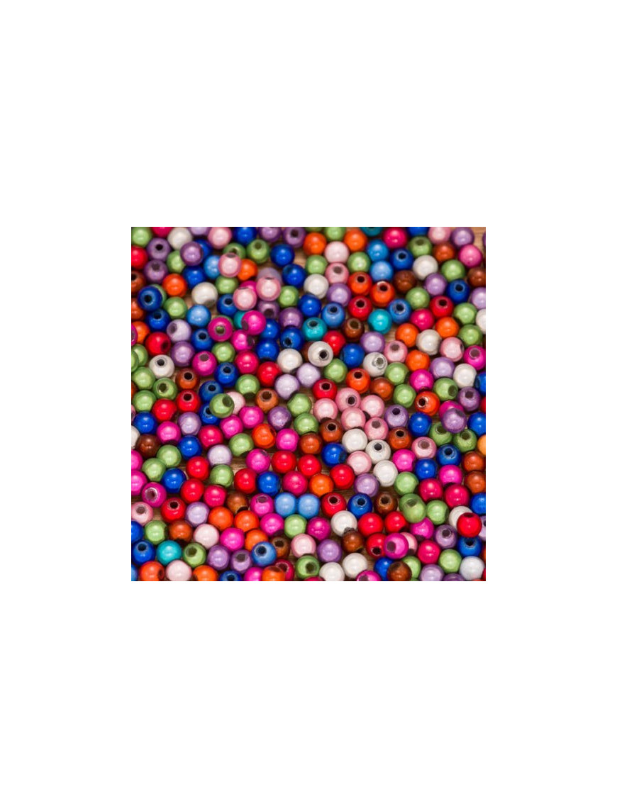 Lot De 50 Perles Métal Stardust 4mm - Mixte Couleur - Pour Création Bijoux (bracelet, Collier)