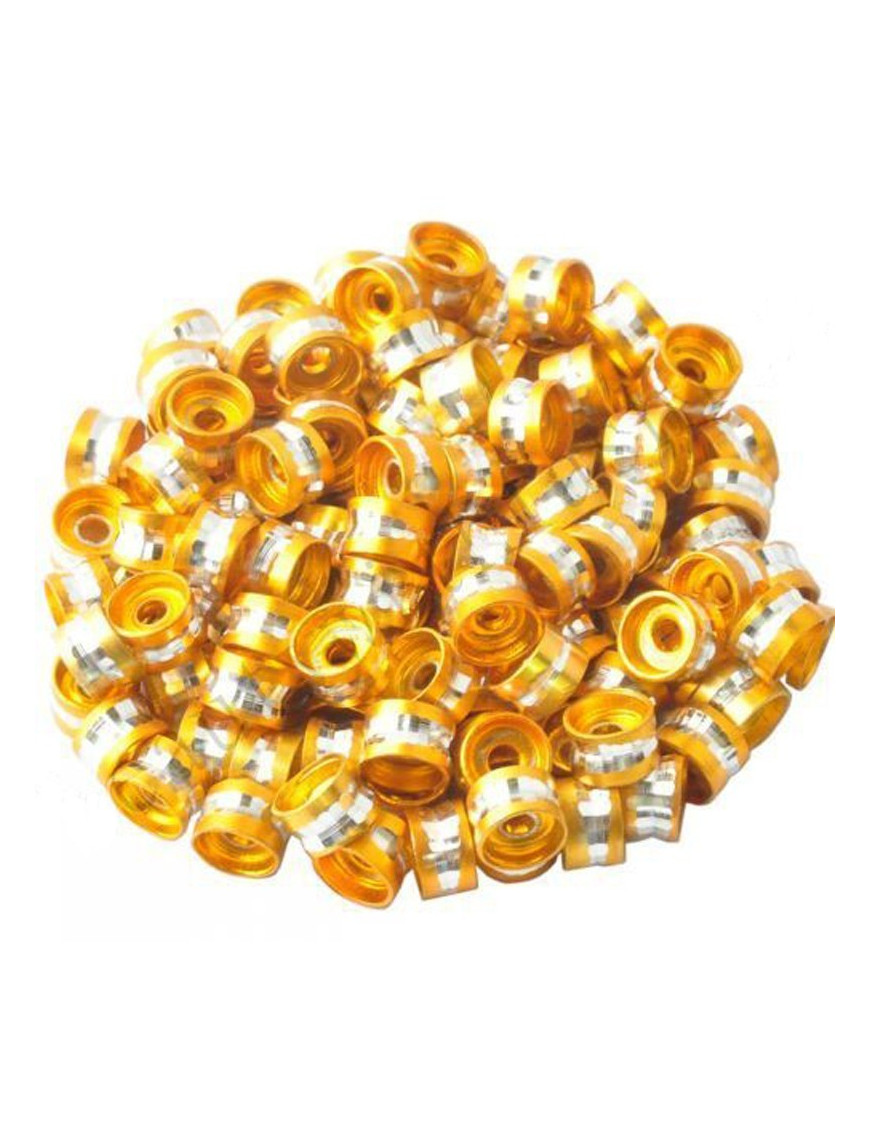 20 Perles 10 Mm - Rondelle Strass Transparent Couleur Doré - SAVMER - NEUVES Pour Création Bijoux