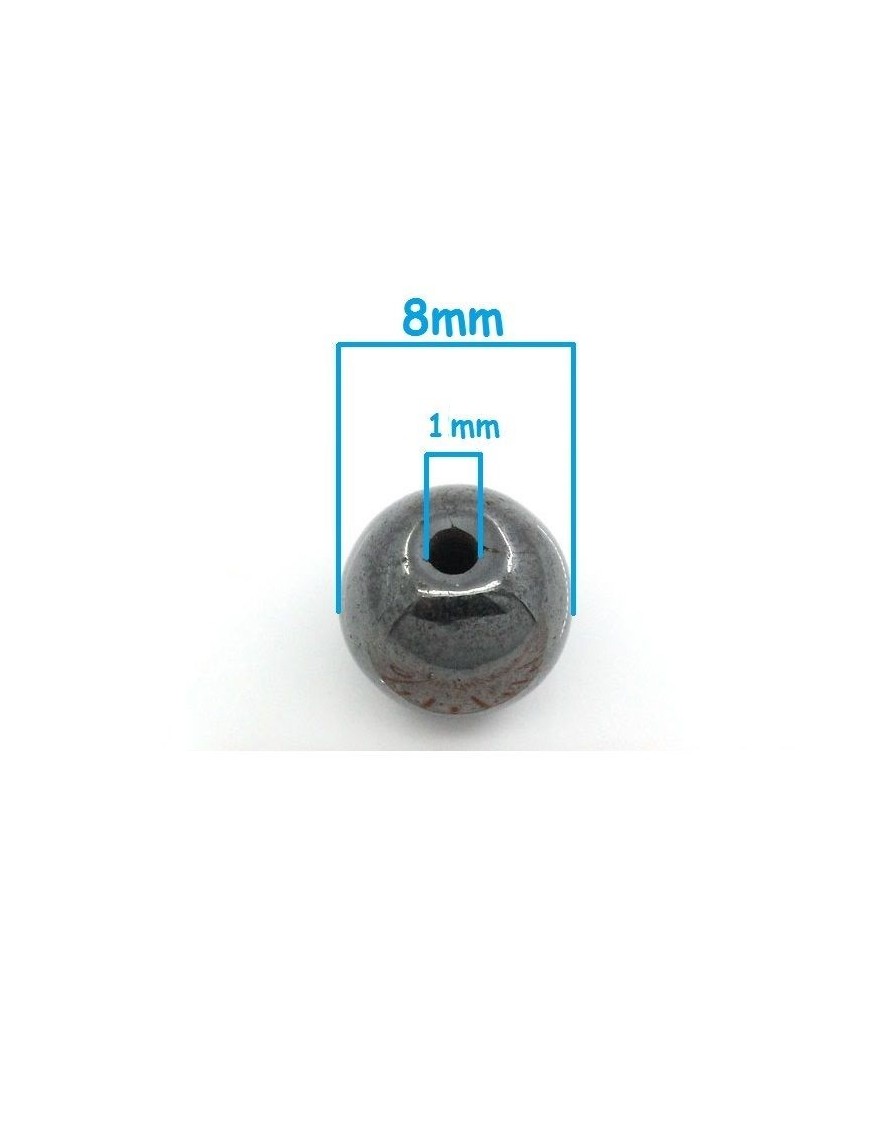 Lot De 20 Perles En Hématite Noire Magnétique - Diamètre 6mm - Pour Bijoux DIY Et Création - Neuf