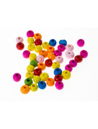EXCEART Lot de 100 perles rondes en acrylique à grand trou avec surface lisse pour la fabrication de bijoux, bracelets, colliers et travaux manuels