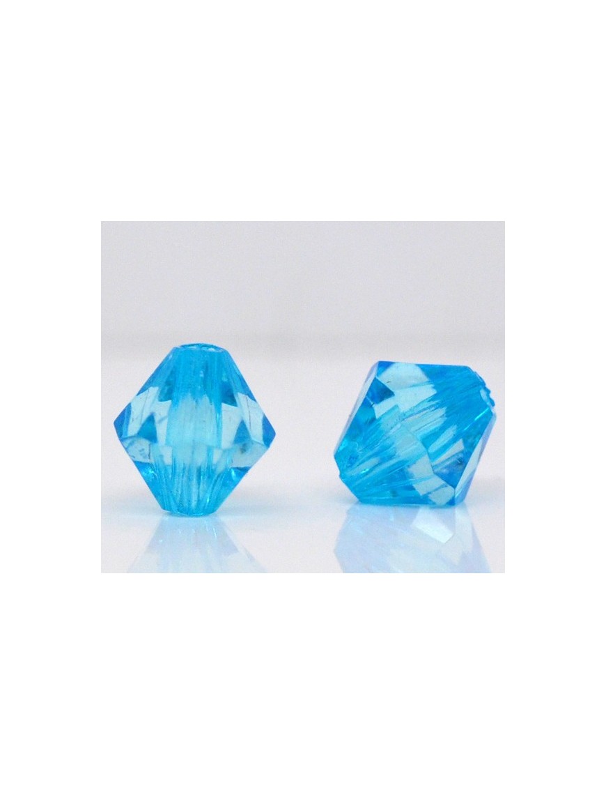 Lot de 64 grosses perles en acrylique bleu uni de 20 mm