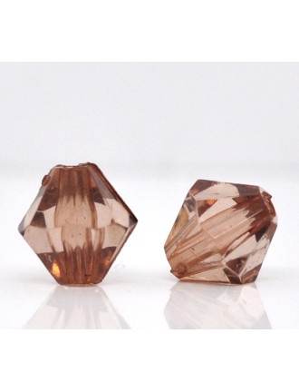Lot De 20 Perles Acryliques Ethniques Marron/beige - Forme Tube 12x29x9mm - Pour Création Bijoux