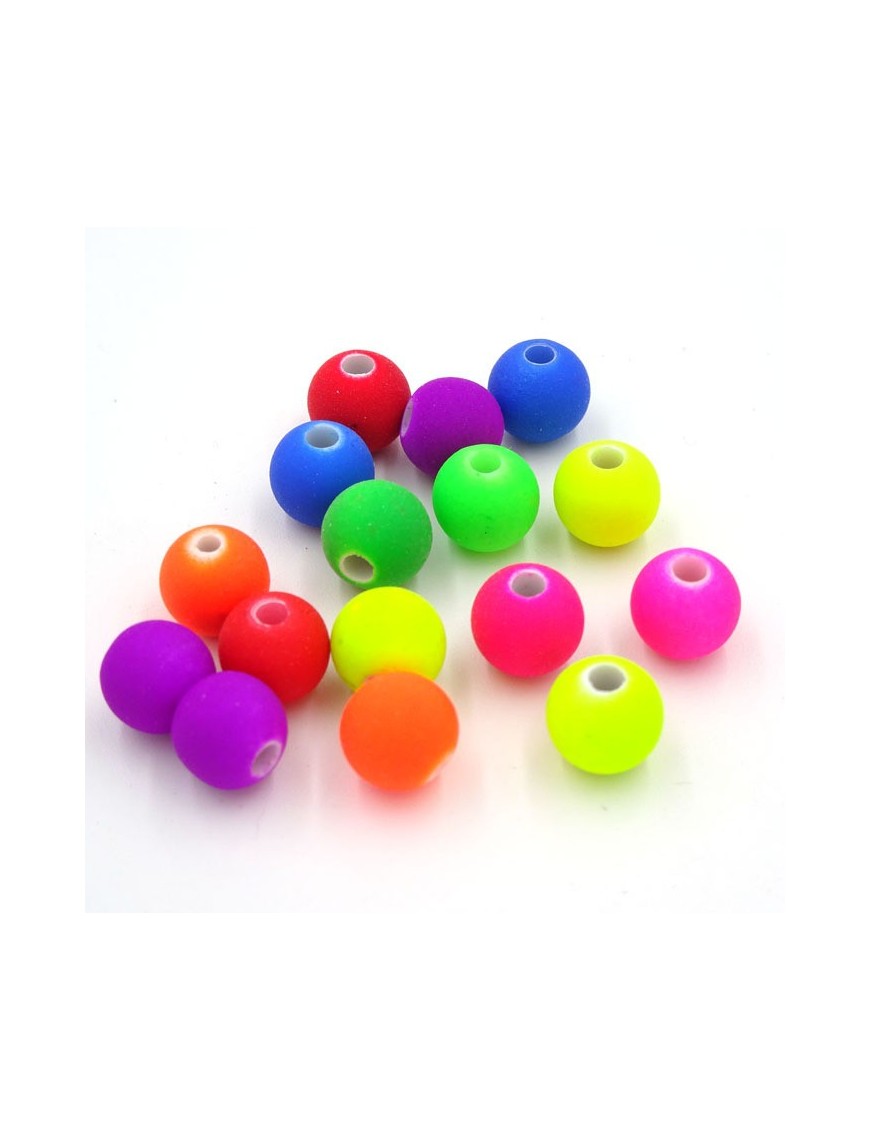 Lot De 20 Perles Imitation Verre 8 Mm - Couleurs Assorties, Marque SAVMER - Neuf