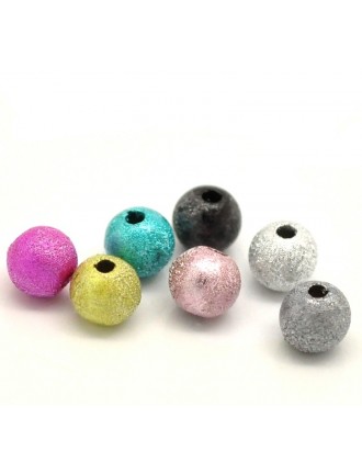Lot De 20 Perles Stardust 8 Mm - Mixte (couleurs Variées) - Marque SAVMER - Neuf Jamais Utilisé - Pour Création Bijoux