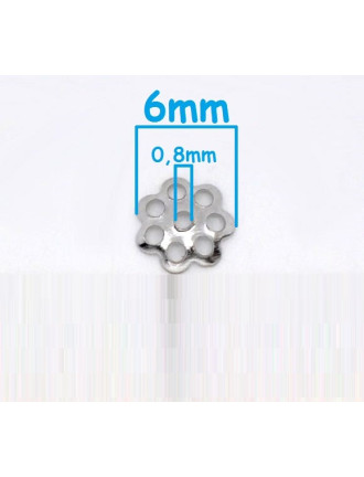 Lot De 50/100 Calottes Ou Coupelles 6 Mm - Pour Décorer Des Perles - Couleur Au Choix - Neuf