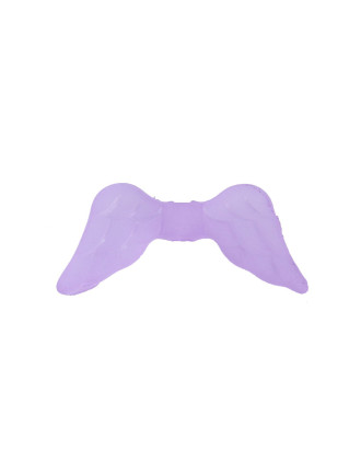10 Perles Ailes D'ange En Acrylique Violet - 20mm X 9mm - Lot Créatif