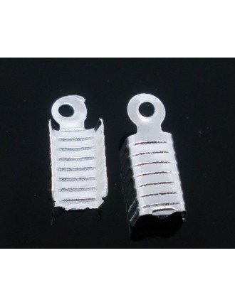 100 Embouts Cache-nœuds Argentés 3x9mm – Pour Création Bijoux Et Perles