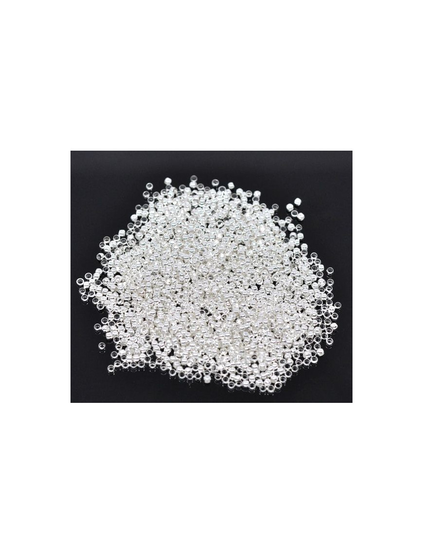 Perles Tube à écraser 2mm X 1.5mm Doré SAVMER - Neuves