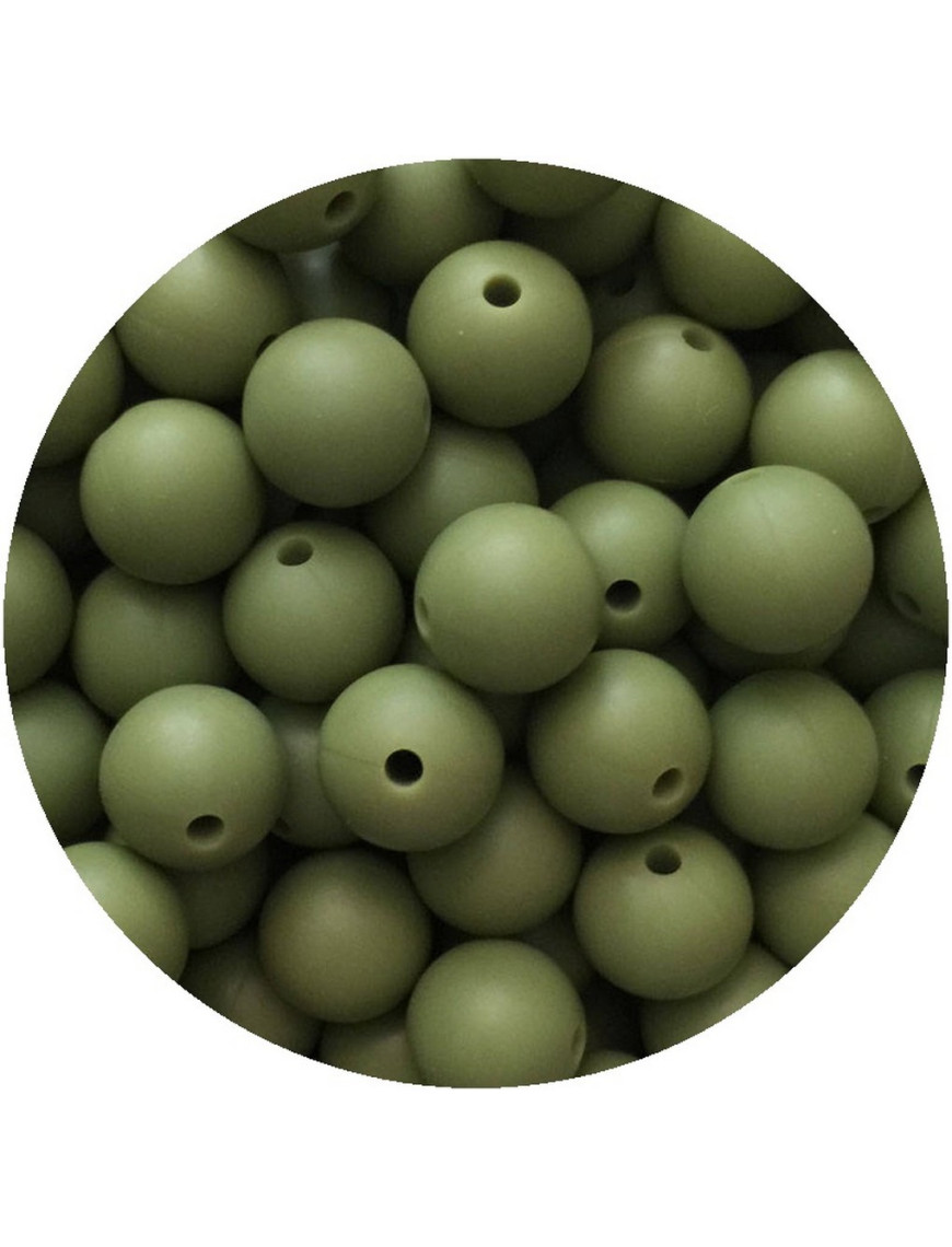 100 Perles Silicone 15mm Pour Création Porte-clés - Rose, Vert, Blanc - Lot Vrac Rondes